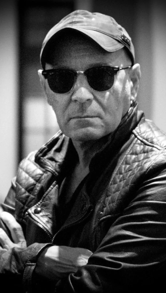 A portrait of Gérard Rancinan, worlwide known french artist